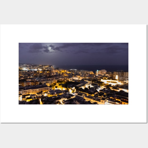 Panoramic View Of Marbella At Night Wall Art by Kate-P-